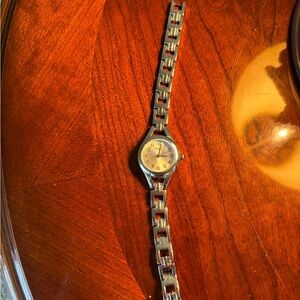 Classic Silver-Tone Women's Link Bracelet Watch - Silver Dial